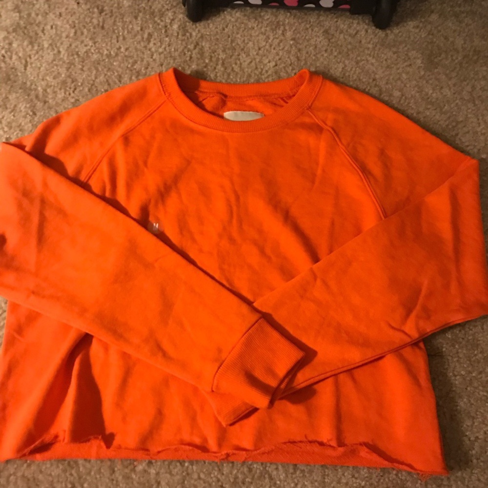 orange crop top